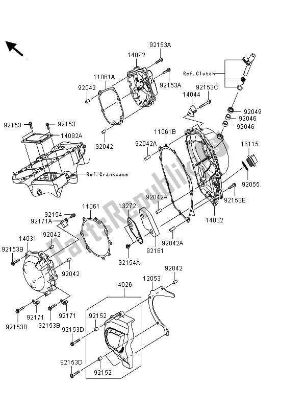 Todas las partes para Cubierta (s) Del Motor de Kawasaki Ninja ZX 10R ABS 1000 2013