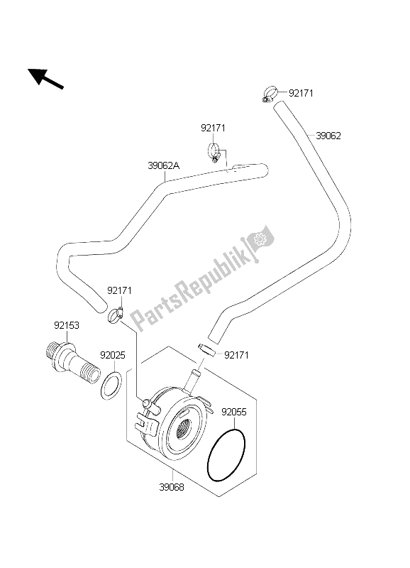 Tutte le parti per il Radiatore Dell'olio del Kawasaki Ninja ZX 6 RR 600 2004