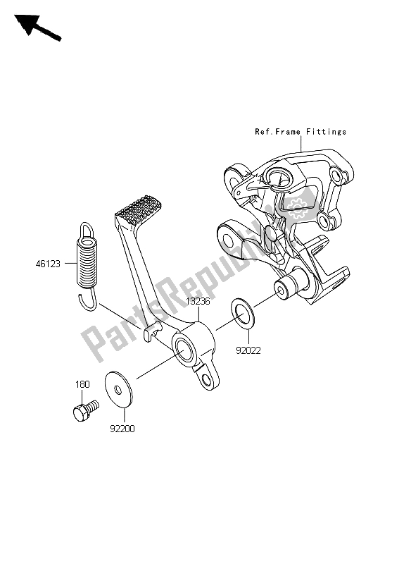 Todas las partes para Pedal De Freno de Kawasaki ZZR 1400 ABS 2012