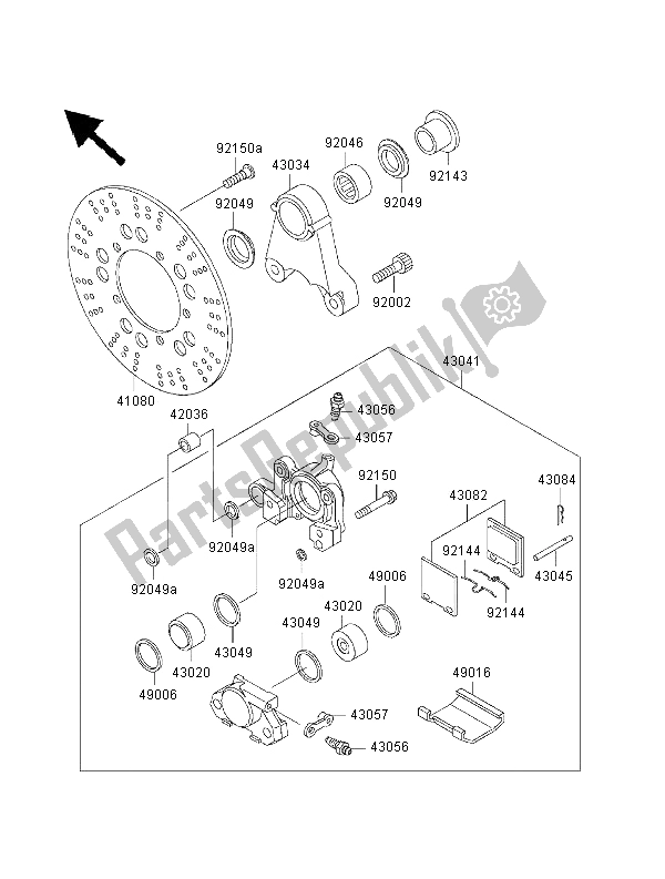 Todas las partes para Freno Trasero de Kawasaki ZRX 1100 2000