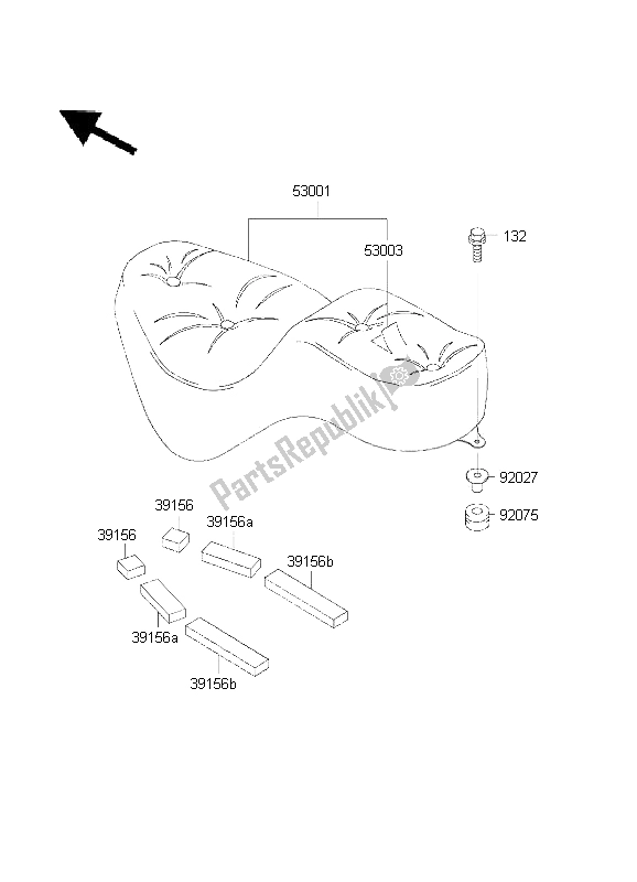 All parts for the Seat of the Kawasaki EN 500 2001