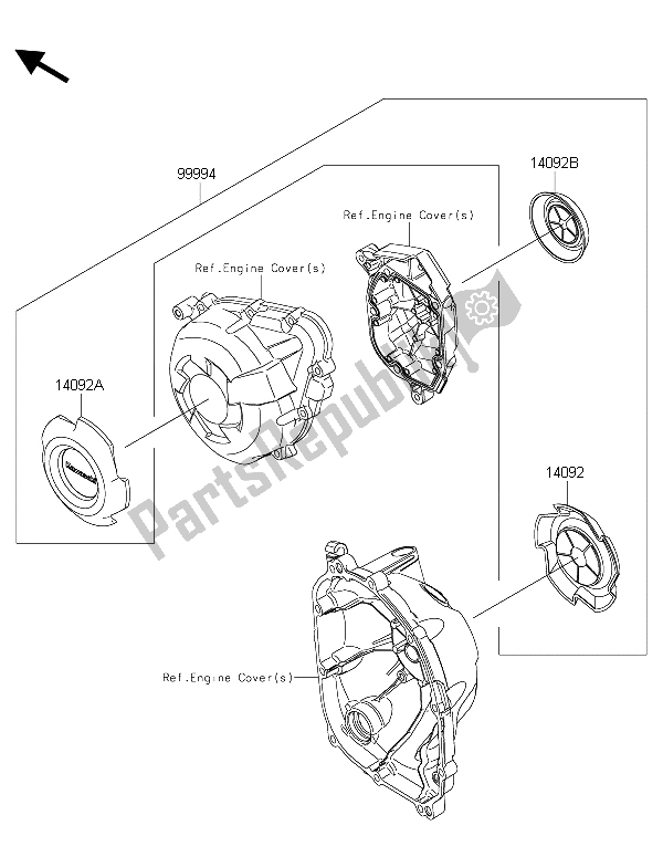 Todas las partes para Accesorio (control Deslizante Del Motor) de Kawasaki Z 1000 ABS 2015