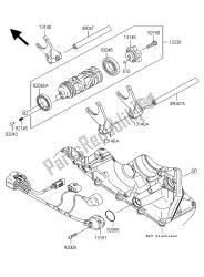 tambour de changement de vitesse et fourchette de changement de vitesse