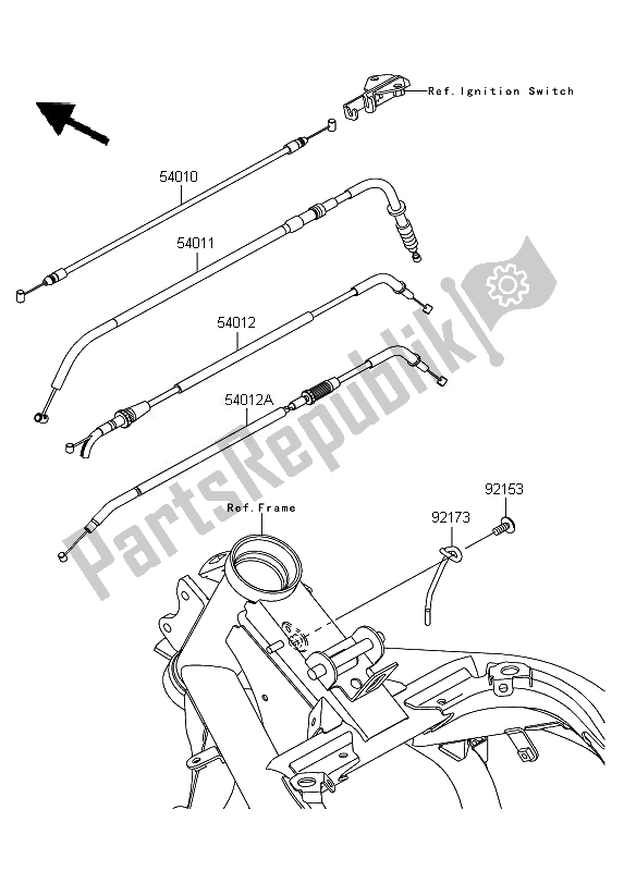 Alle onderdelen voor de Kabels van de Kawasaki ER 6F 650 2011