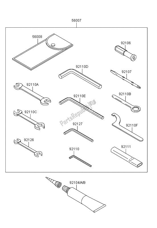 All parts for the Owners Tools of the Kawasaki Z 1000 SX 2013