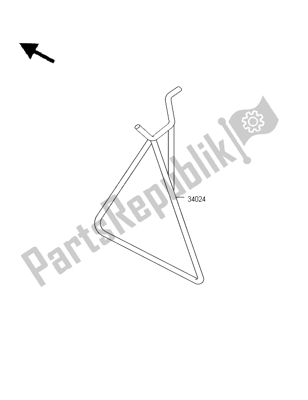 All parts for the Stand of the Kawasaki KX 65 2006