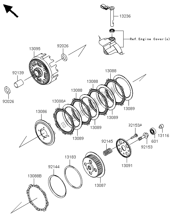 Todas las partes para Embrague de Kawasaki KLX 125 2013