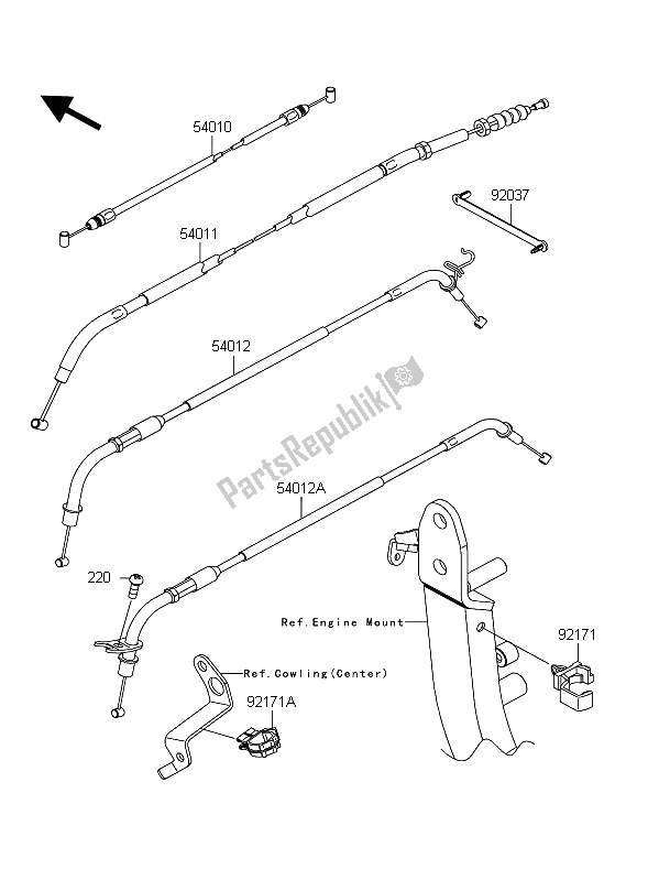Alle onderdelen voor de Kabels van de Kawasaki Z 1000 2011
