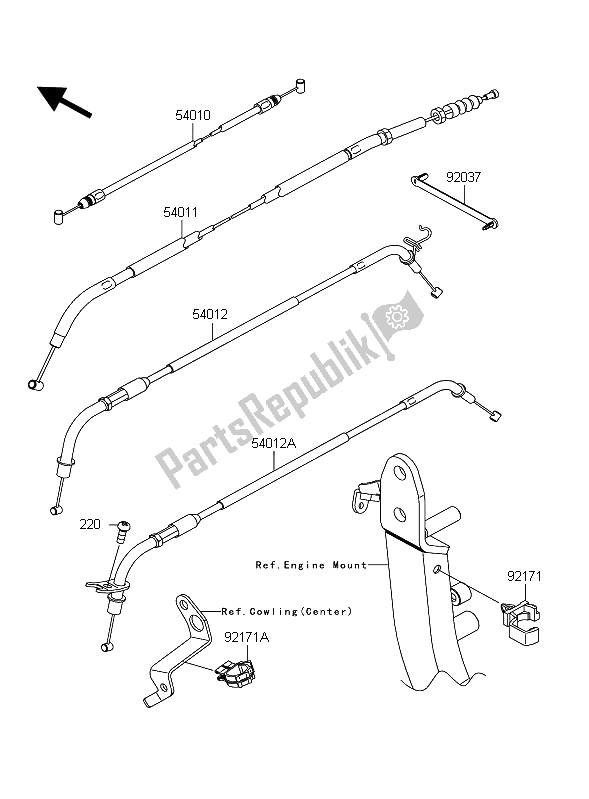 Toutes les pièces pour le Câbles du Kawasaki Z 1000 2011