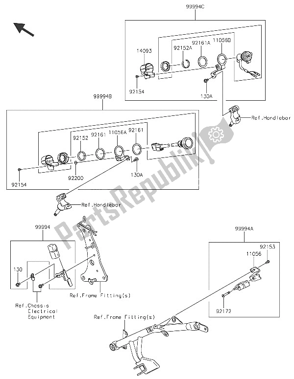 Todas las partes para Accesorio (bloqueo Del Casco, Etc.) de Kawasaki Vulcan S 650 2016