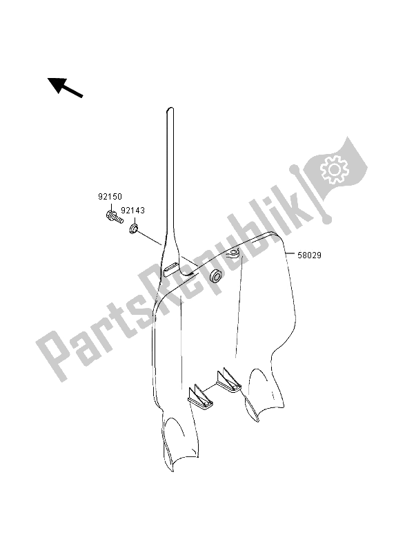 Tutte le parti per il Accessorio del Kawasaki KX 125 2000