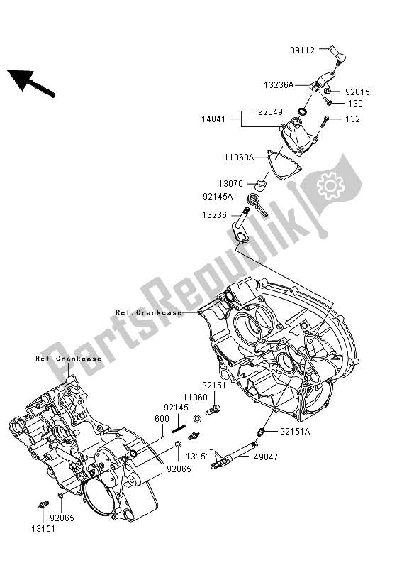 All parts for the Gear Change Mechanism of the Kawasaki KVF 650 4X4 2009