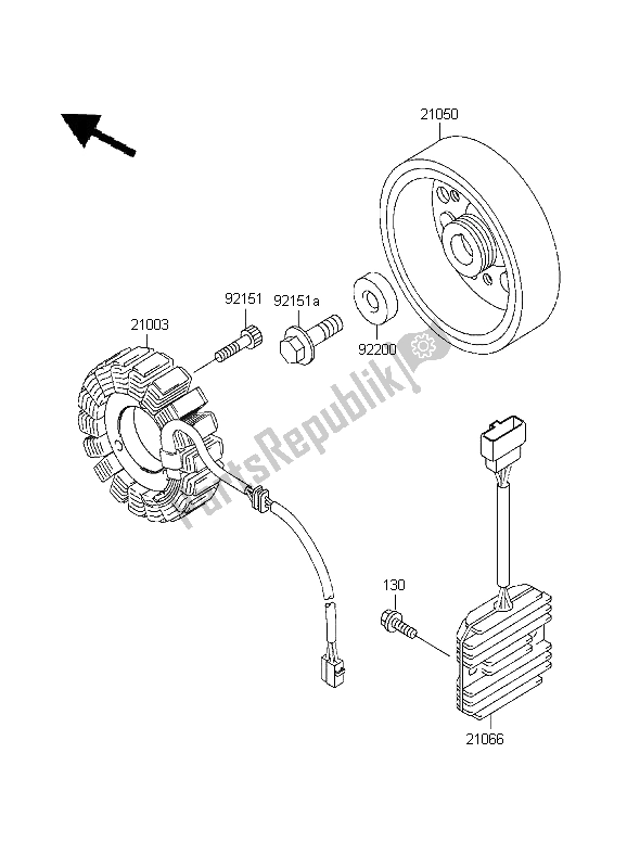 Todas las partes para Generador de Kawasaki Ninja ZX 6R 600 1999