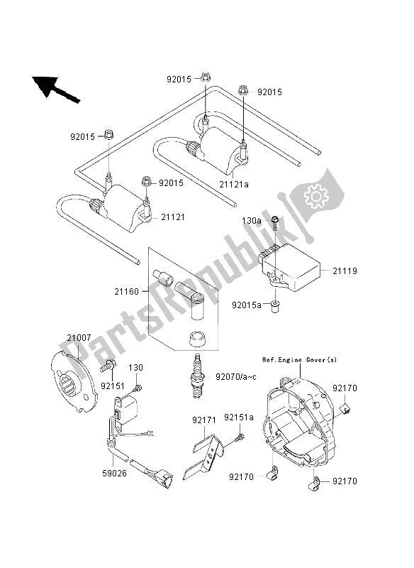 All parts for the Ignition System of the Kawasaki ZR 7 750 2003