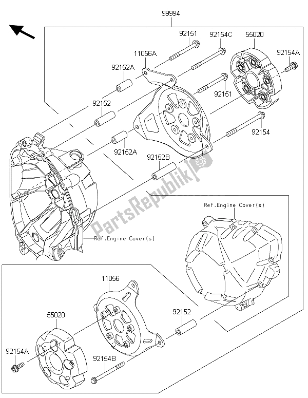 Todas las partes para Accesorio (protector Del Motor) de Kawasaki Z 800 ABS 2015