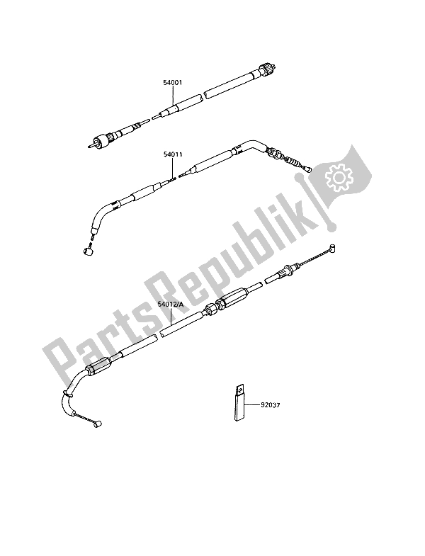 All parts for the Cables of the Kawasaki GT 550 1994