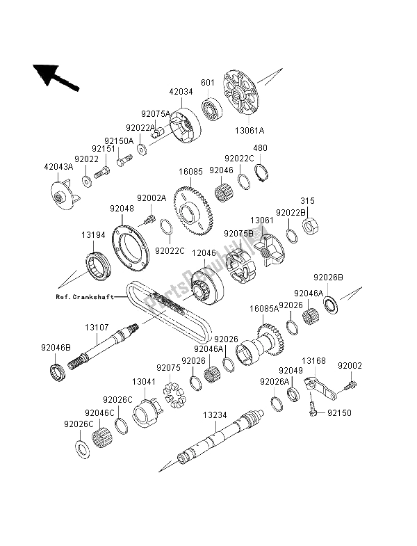 All parts for the Balancer of the Kawasaki ZRX 1100 1997