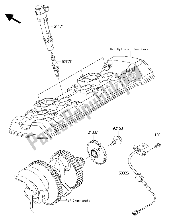 Tutte le parti per il Sistema Di Accensione del Kawasaki Z 1000 SX 2015