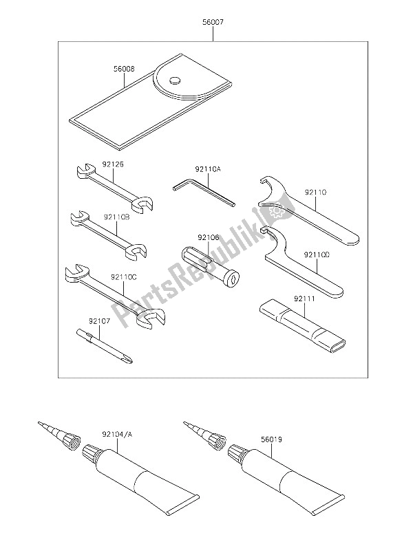 All parts for the Owners Tools of the Kawasaki Vulcan 900 Classic 2016