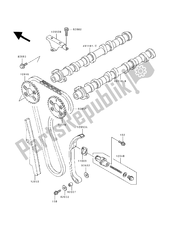 Wszystkie części do Wa? Ek (y) Rozrz? Du I Napinacz Kawasaki ZZ R 1100 1993