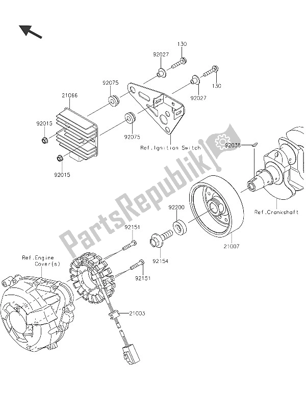 Alle onderdelen voor de Generator van de Kawasaki Z 1000 SX ABS 2016
