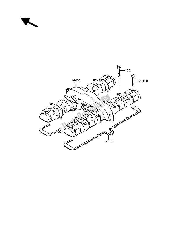 Tutte le parti per il Coperchio Della Testata del Kawasaki GT 750 1994