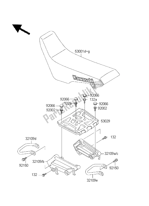 All parts for the Seat of the Kawasaki KLX 650 1995