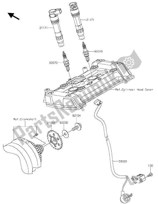 All parts for the Ignition System of the Kawasaki Vulcan S ABS 650 2015