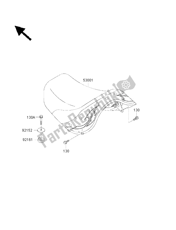 All parts for the Seat of the Kawasaki VN 1500 Drifter 2001