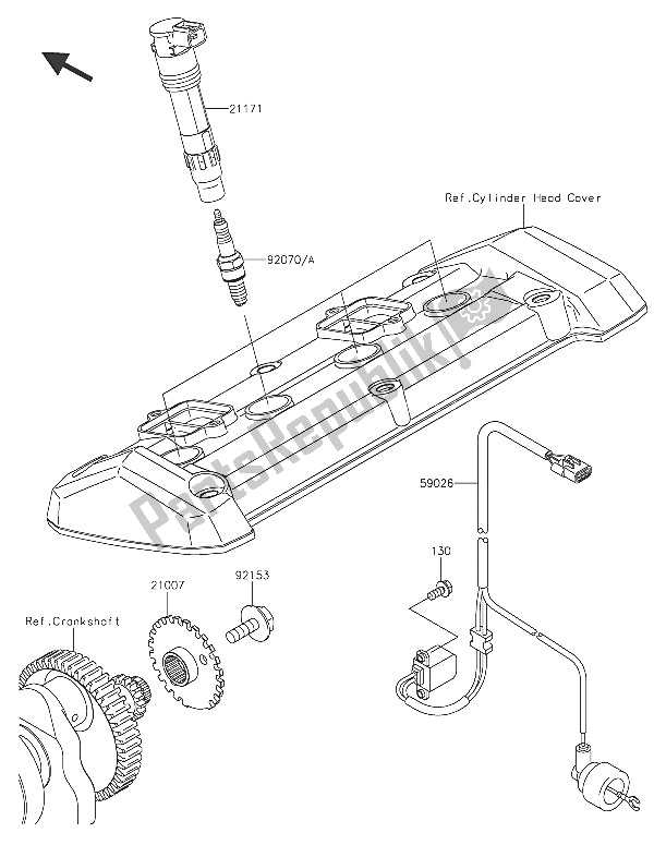 All parts for the Ignition System of the Kawasaki Z 800 2016