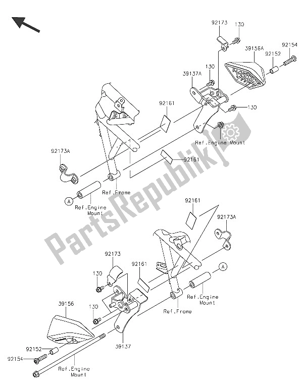 Tutte le parti per il Guardie ?) del Kawasaki Ninja 250 SL ABS 2016