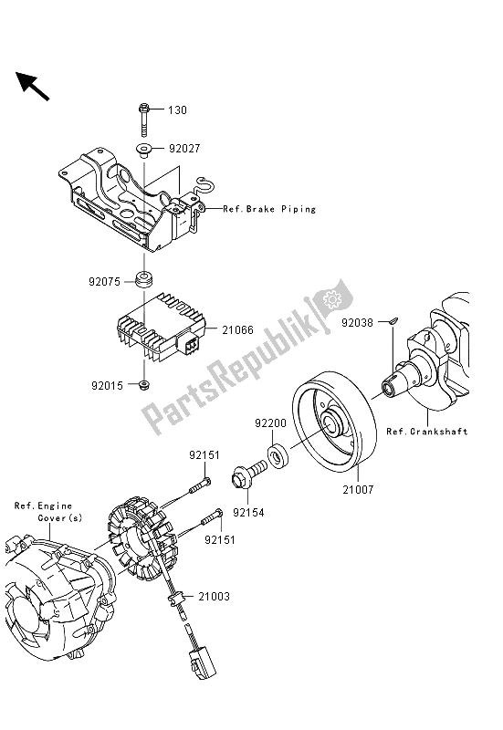 Alle onderdelen voor de Generator van de Kawasaki Z 1000 SX ABS 2013