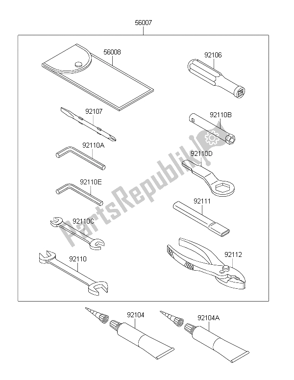 Todas las partes para Herramientas De Propietarios de Kawasaki ZZR 1400 ABS 2015