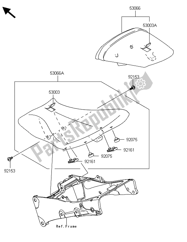 Tutte le parti per il Posto A Sedere del Kawasaki Ninja ZX 6R ABS 600 2013