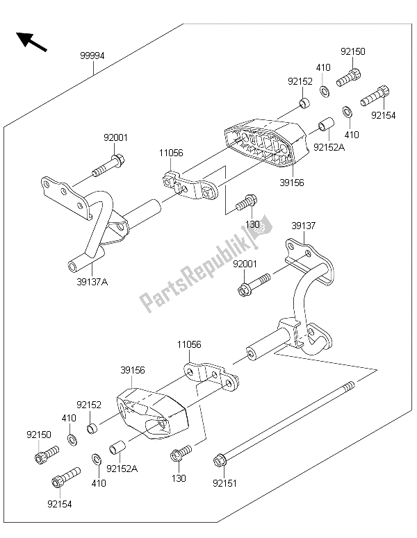 Toutes les pièces pour le Accessoire (protection Moteur) du Kawasaki Ninja 300 ABS 2015