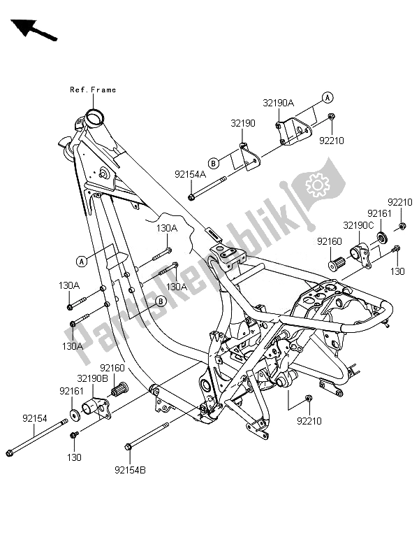 Toutes les pièces pour le Montage Moteur du Kawasaki W 800 2014