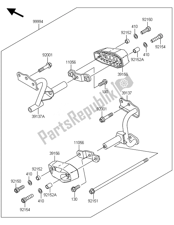 Toutes les pièces pour le Accessoire (protection Moteur) du Kawasaki Ninja 300 2014