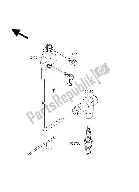 All parts for the Ignition System of the Kawasaki KDX 200 1996