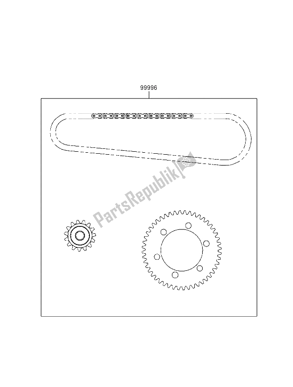 Alle onderdelen voor de Kettingset van de Kawasaki EN 500 2000