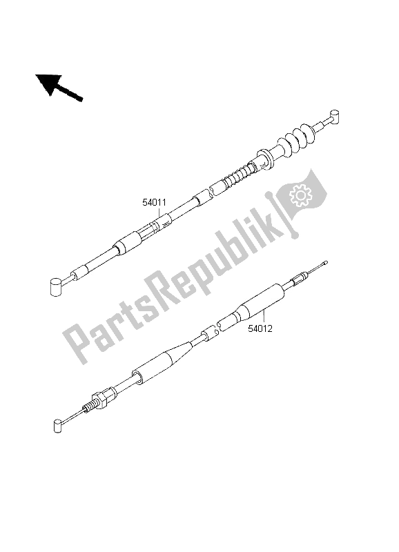 All parts for the Cables of the Kawasaki KX 80 SW LW 1995