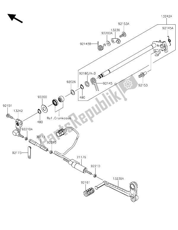 Toutes les pièces pour le Mécanisme De Changement De Vitesse du Kawasaki Ninja H2 1000 2015