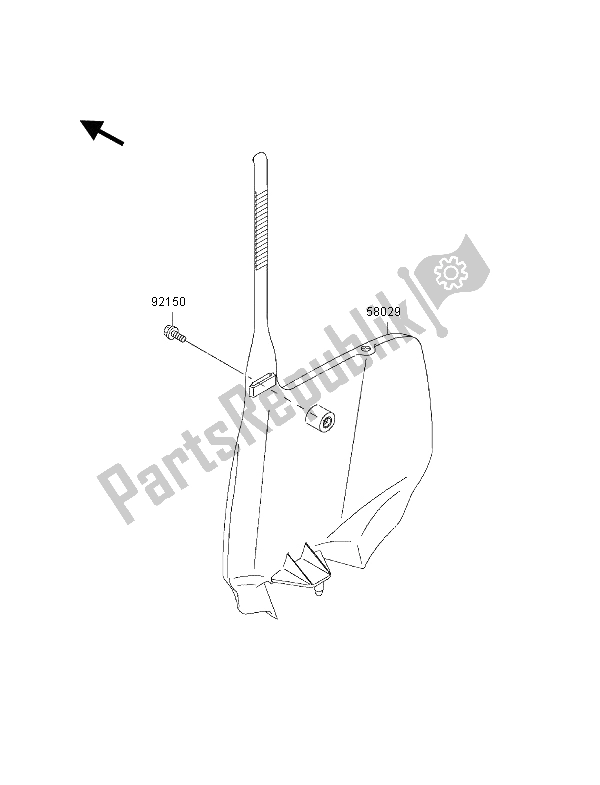 Tutte le parti per il Accessorio del Kawasaki KX 80 SW LW 2000