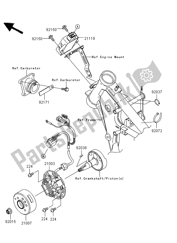 Wszystkie części do Generator Kawasaki KX 65 2013