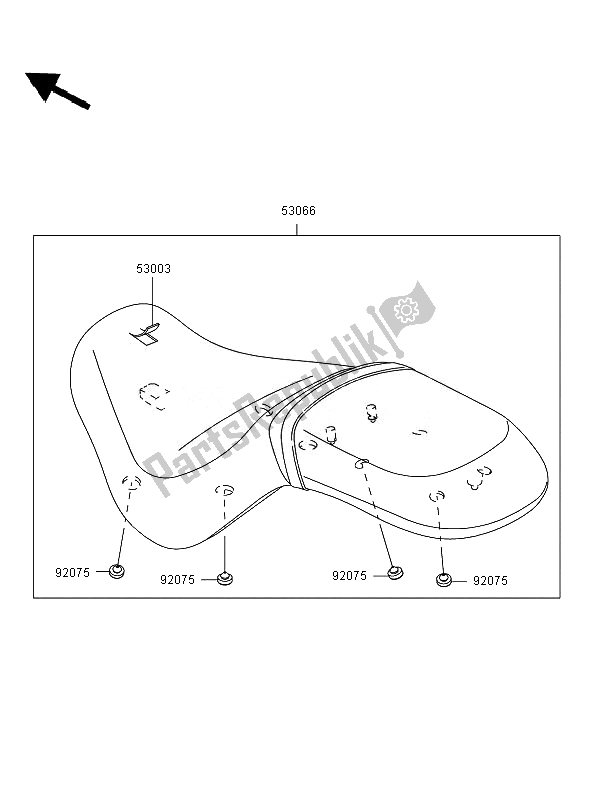 All parts for the Seat of the Kawasaki VN 900 Classic 2007