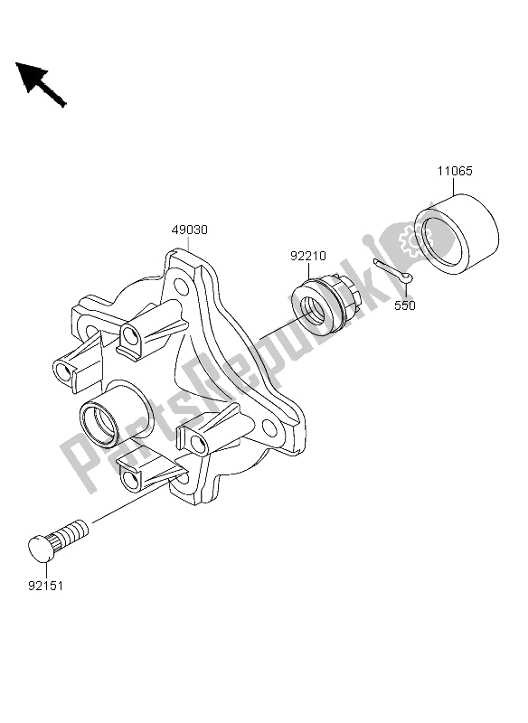 Wszystkie części do Piasta Przednia Kawasaki KVF 360 4X4 2004