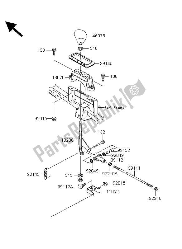 Tutte le parti per il Controllo del Kawasaki KVF 360 4X4 2003