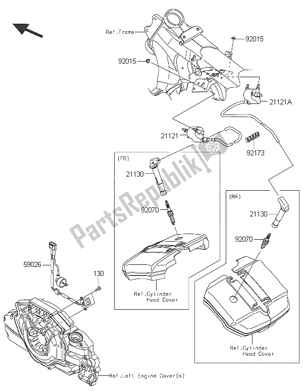 All parts for the Ignition System of the Kawasaki Vulcan 1700 Voyager ABS 2016