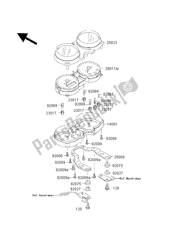 Toutes les pièces pour le Mètre du Kawasaki W 650 2003