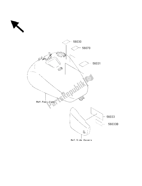 All parts for the Labels of the Kawasaki VN 1500 Classic FI 2001