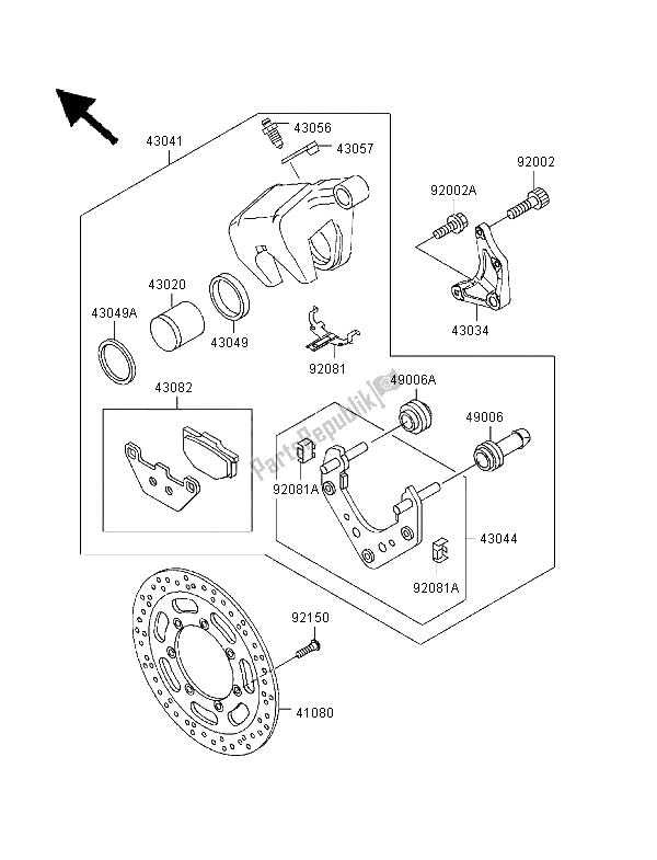 Todas las partes para Freno Trasero de Kawasaki VN 1500 Classic Tourer 1998